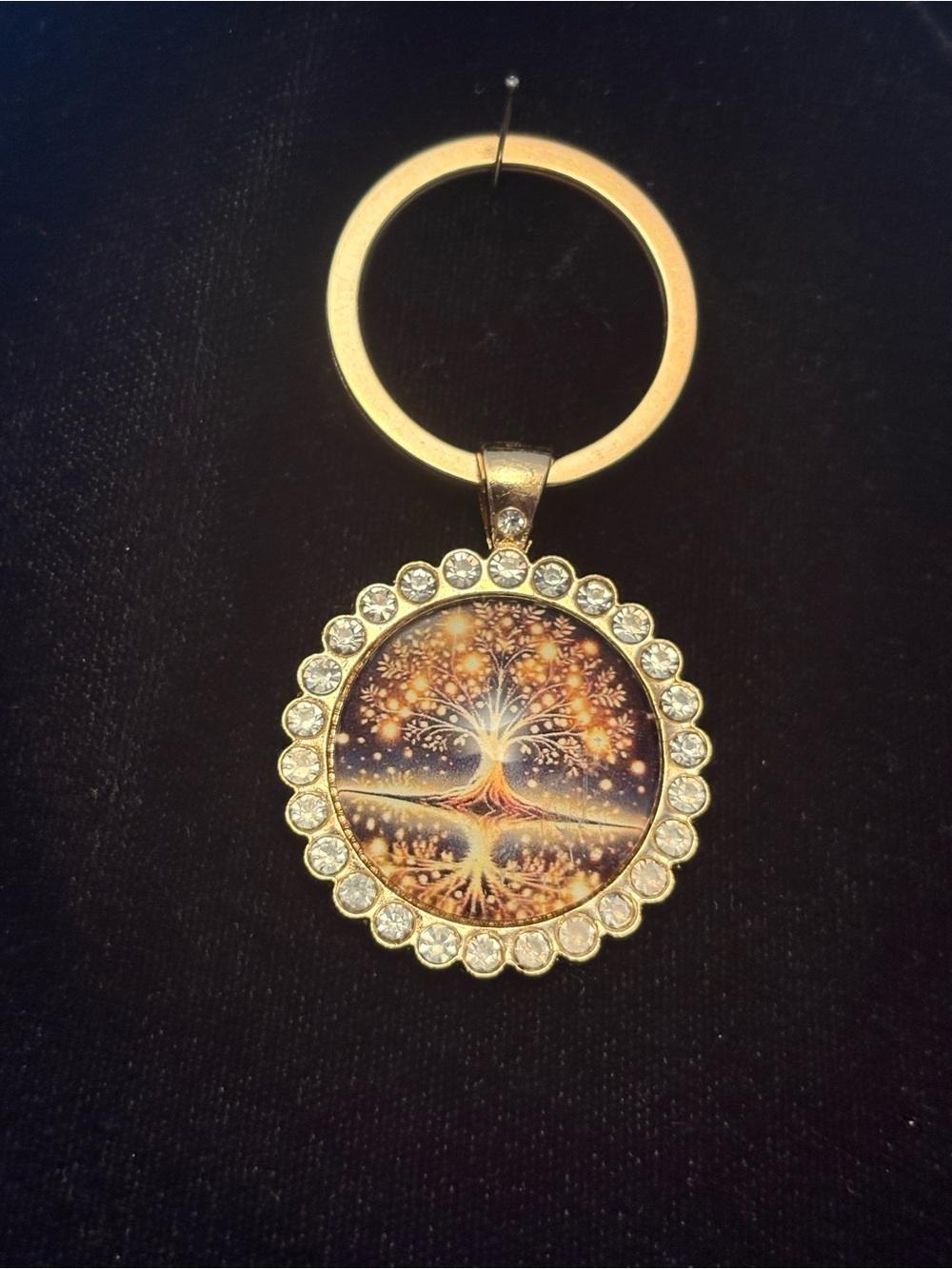 Gold Tree of Life Crystal Keychain/Purse bling